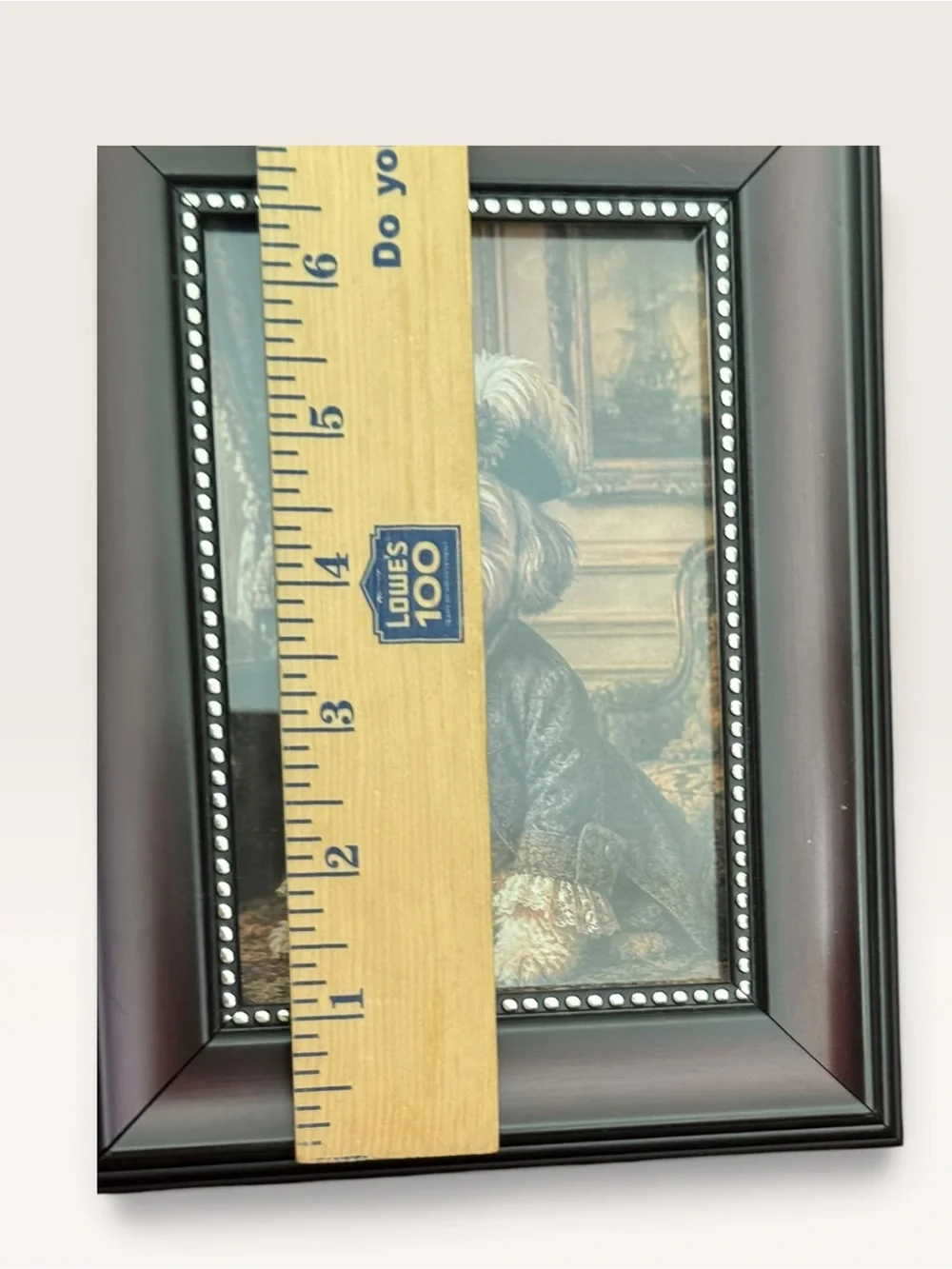 Regency Dog Portrait Framed Art Aristocratic Puppy Vintage Style Tabletop Decor